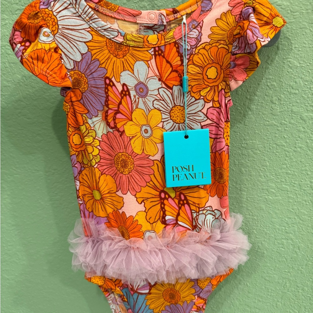 Posh Peanut bodysuit with tulle
